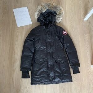 Canada Goose Dark Gray Jacket with Red Logo